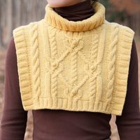 【套头麻花披肩】编织教程--线材：知初----手作：兔兔爱吃桃