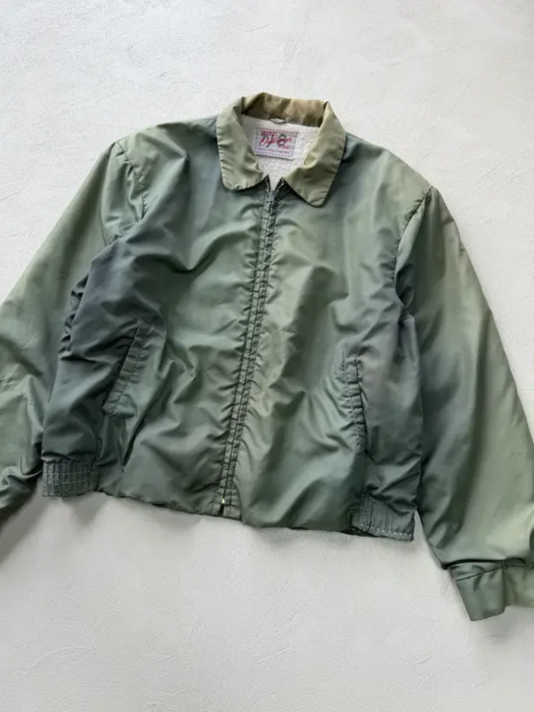 vintage 50's Sears绗棉尼龙垫肩教练夹克