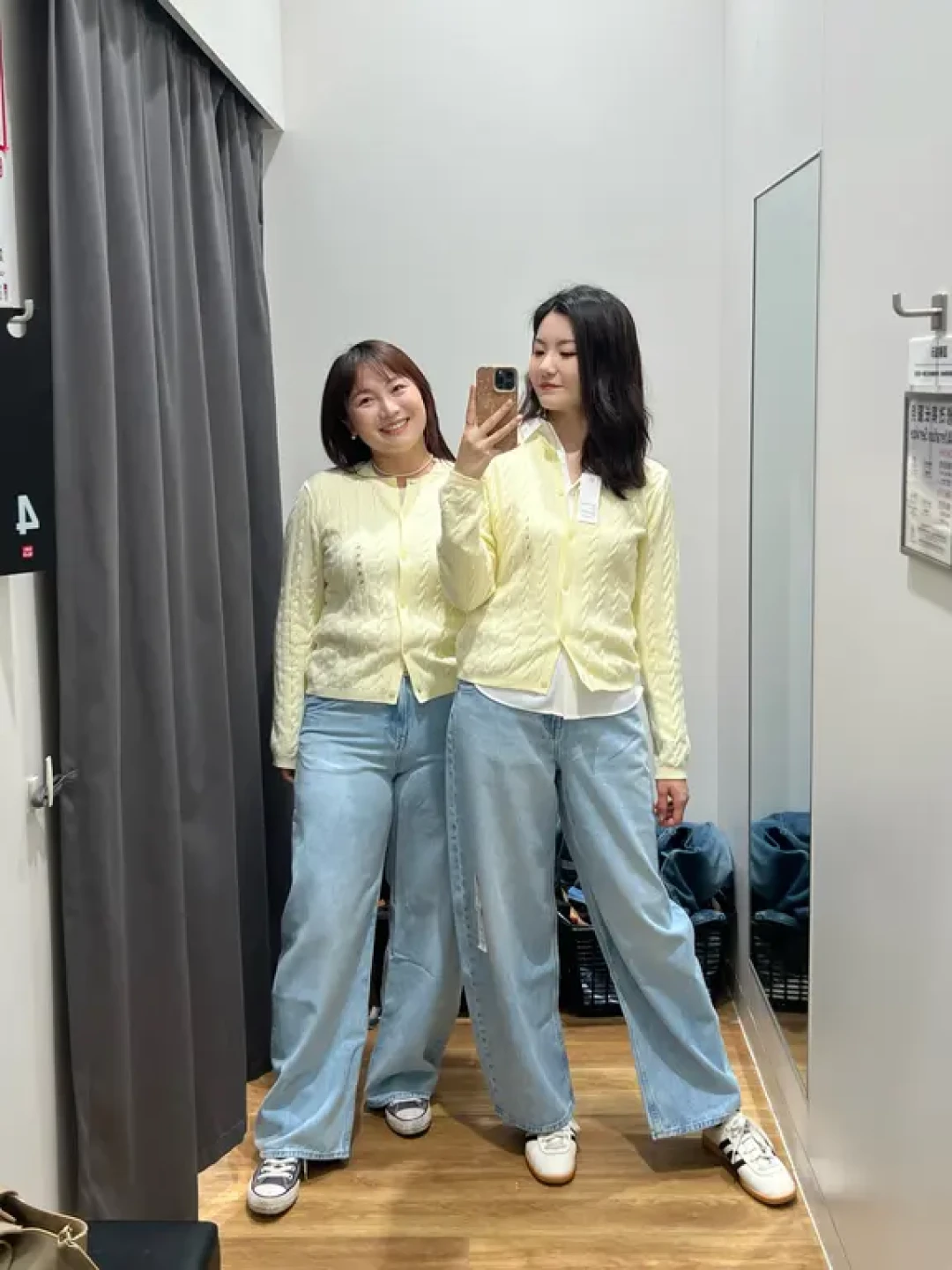 🧶优衣库新品|相差30斤闺蜜的同款试穿对比