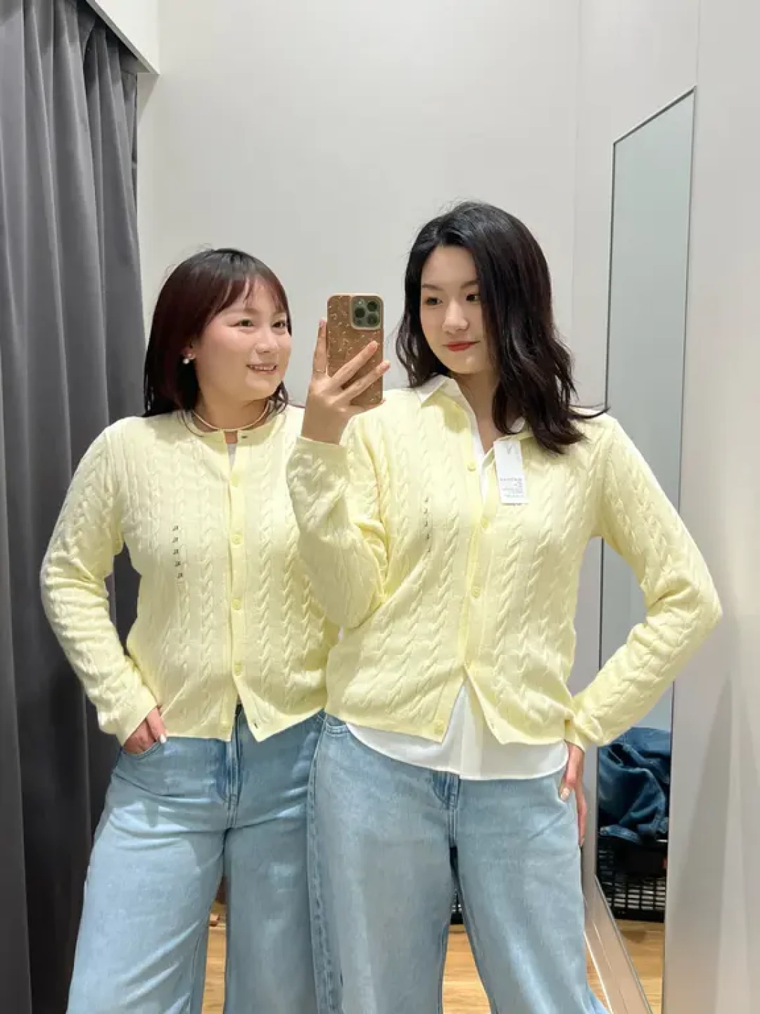 🧶优衣库新品|相差30斤闺蜜的同款试穿对比