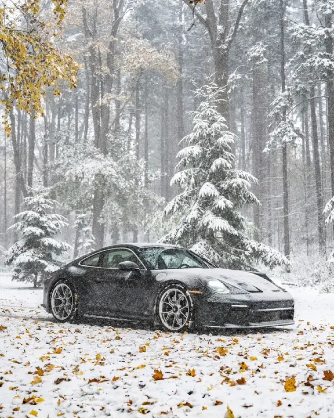 保时捷911GT3Touring在雪地里❄️