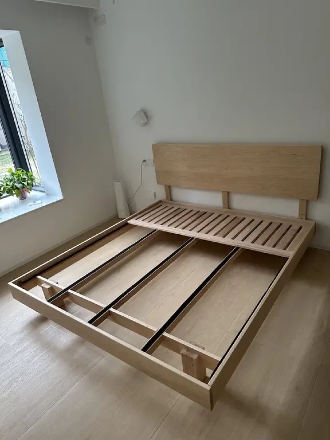 网购大件安全下车｜🛏️木饰家居硬枫木悬浮床