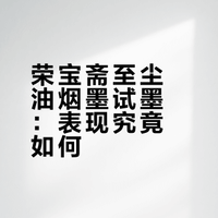 荣宝斋至尘油烟墨试墨反馈