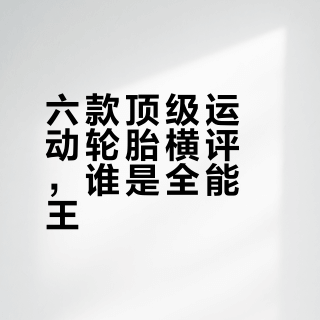6大最新、最好的轮胎大对抗！