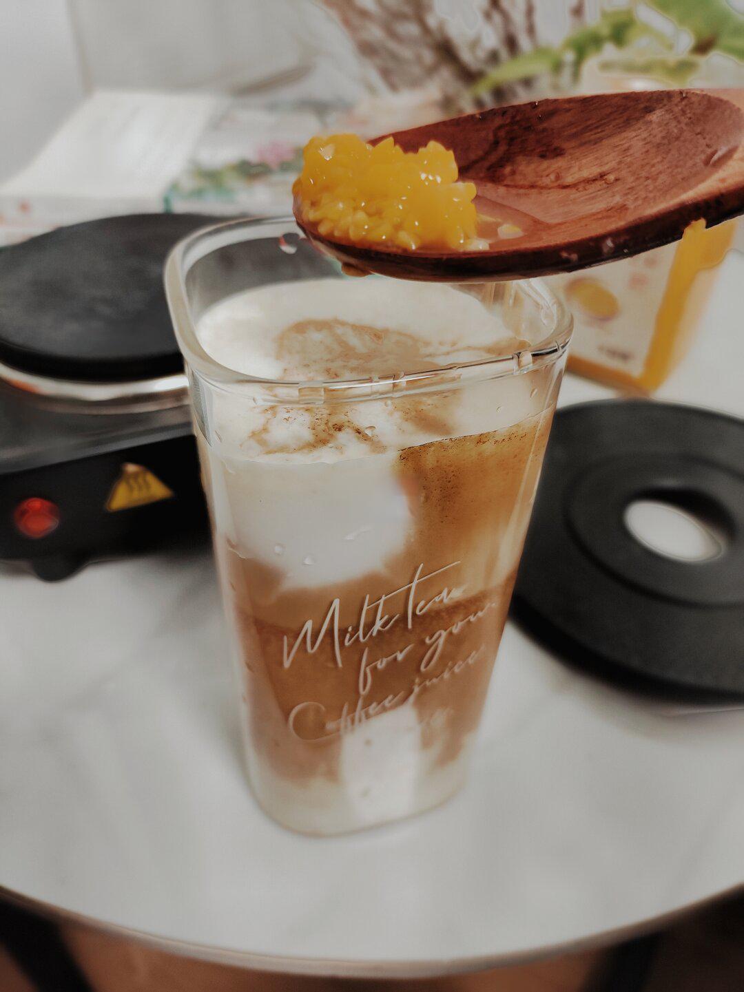 糯玉米酒酿泡沫咖啡(摩卡壶版)