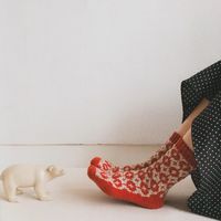 【袜子】带着祈愿的新年红棒针袜：Gebet 复古提花，中筒贴脚保暖显腿细