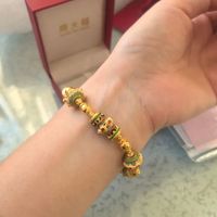 传承与时尚的碰撞，这条景泰蓝黄金手串太惊艳了！