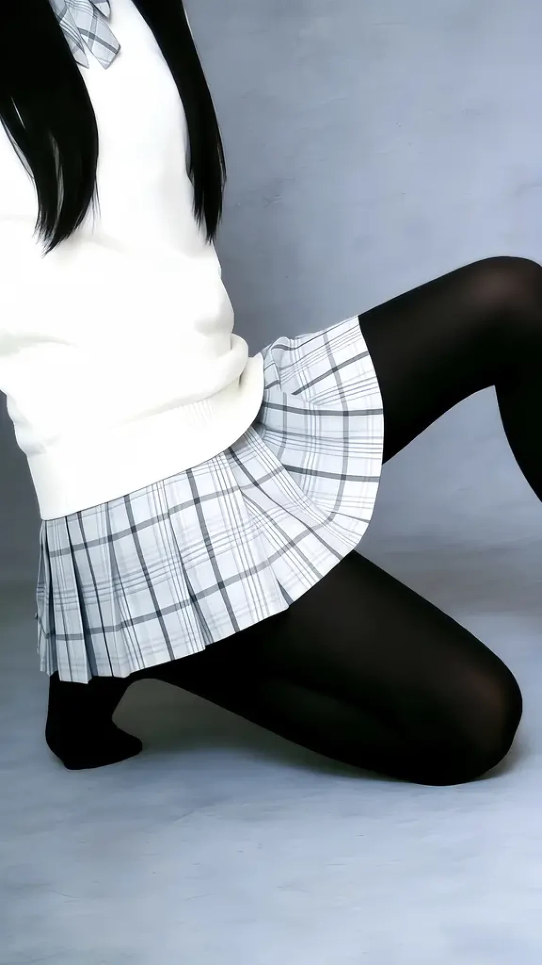 🖤 JK女孩秋冬本命穿搭!黑丝+格裙太绝了
