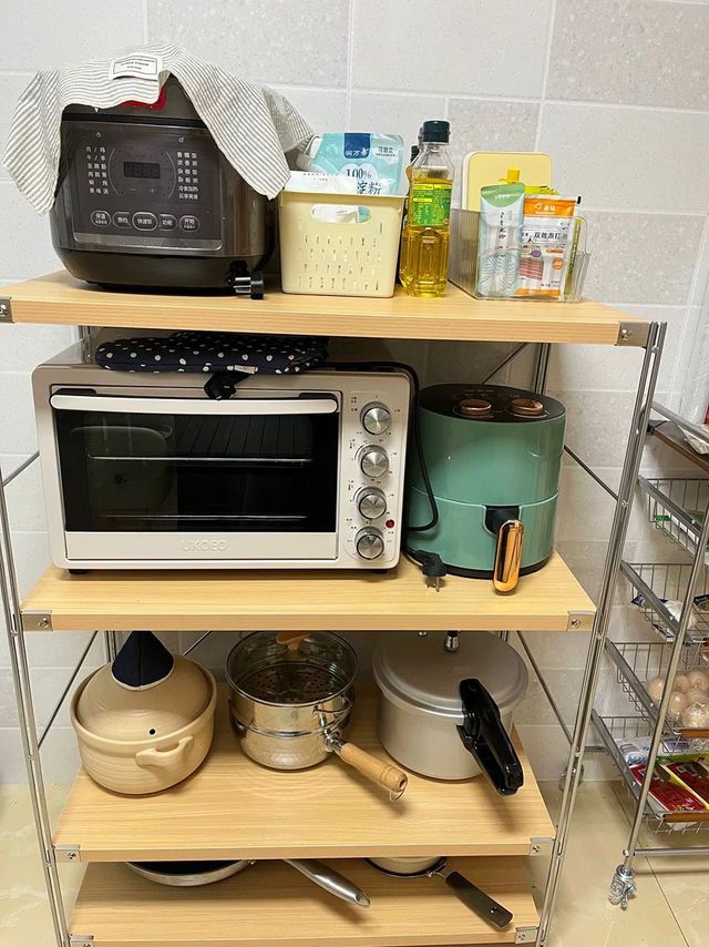 厨房置物架落地一体多层靠墙锅具收纳架