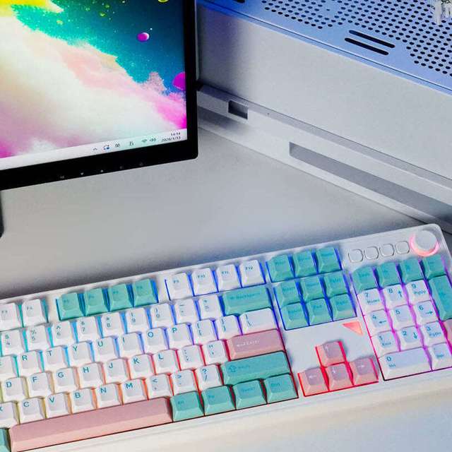 静音茶轴新体验 - GANSS 3104T Pro天水粉