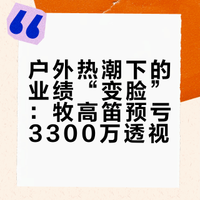 户外热潮的“逆行者”，牧高笛预亏3300万