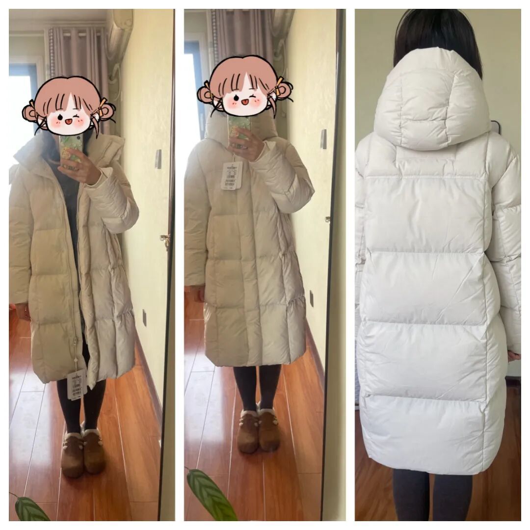 坦博尔三款米色系长款羽绒服,选哪个?