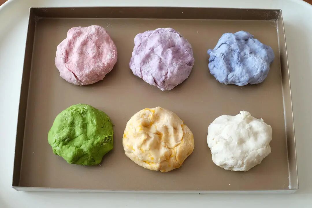 五颜六色的饺子,好吃又好看做法简单