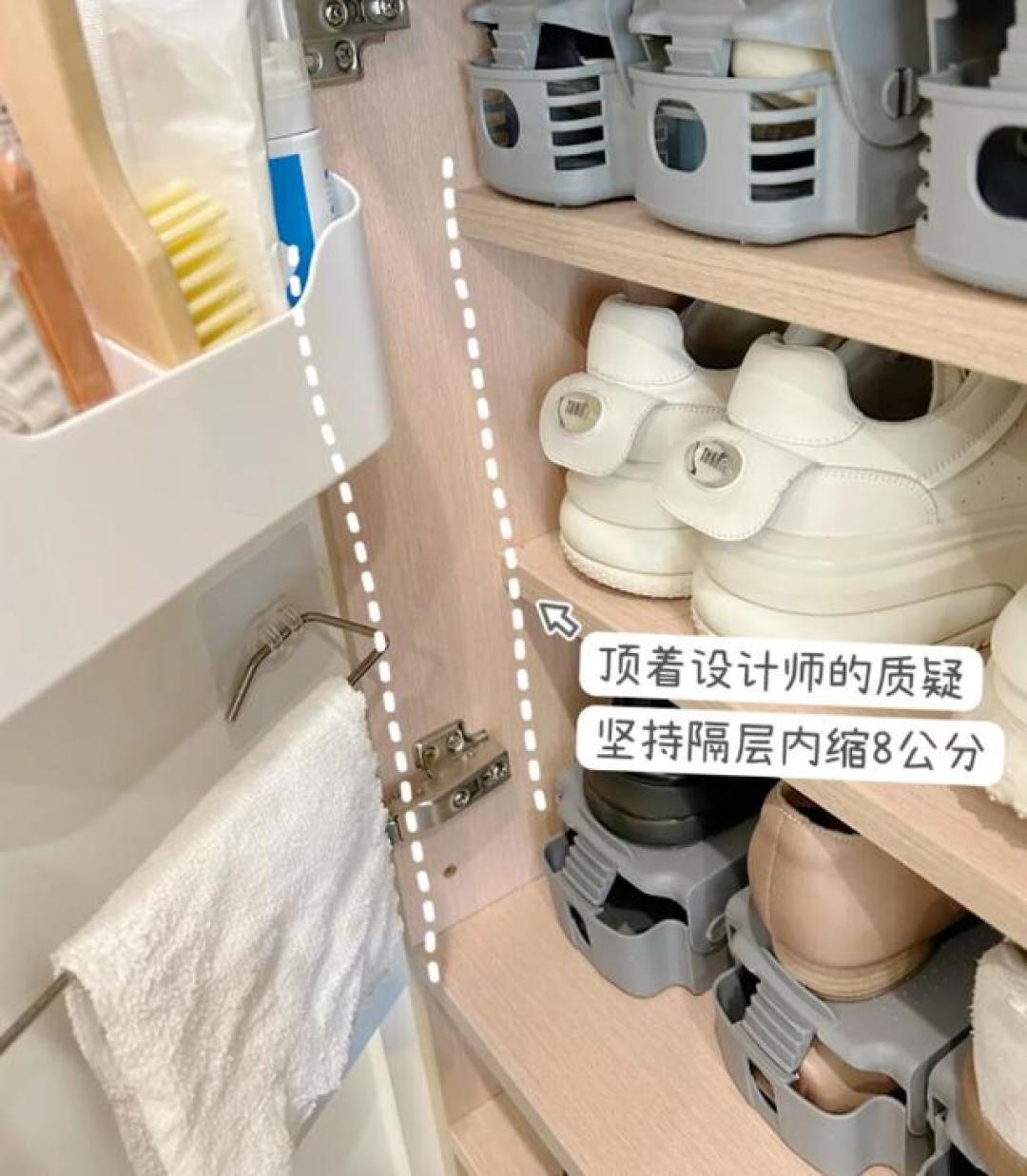 别再傻傻打柜子了!邻居家换个思路,收纳直接翻倍