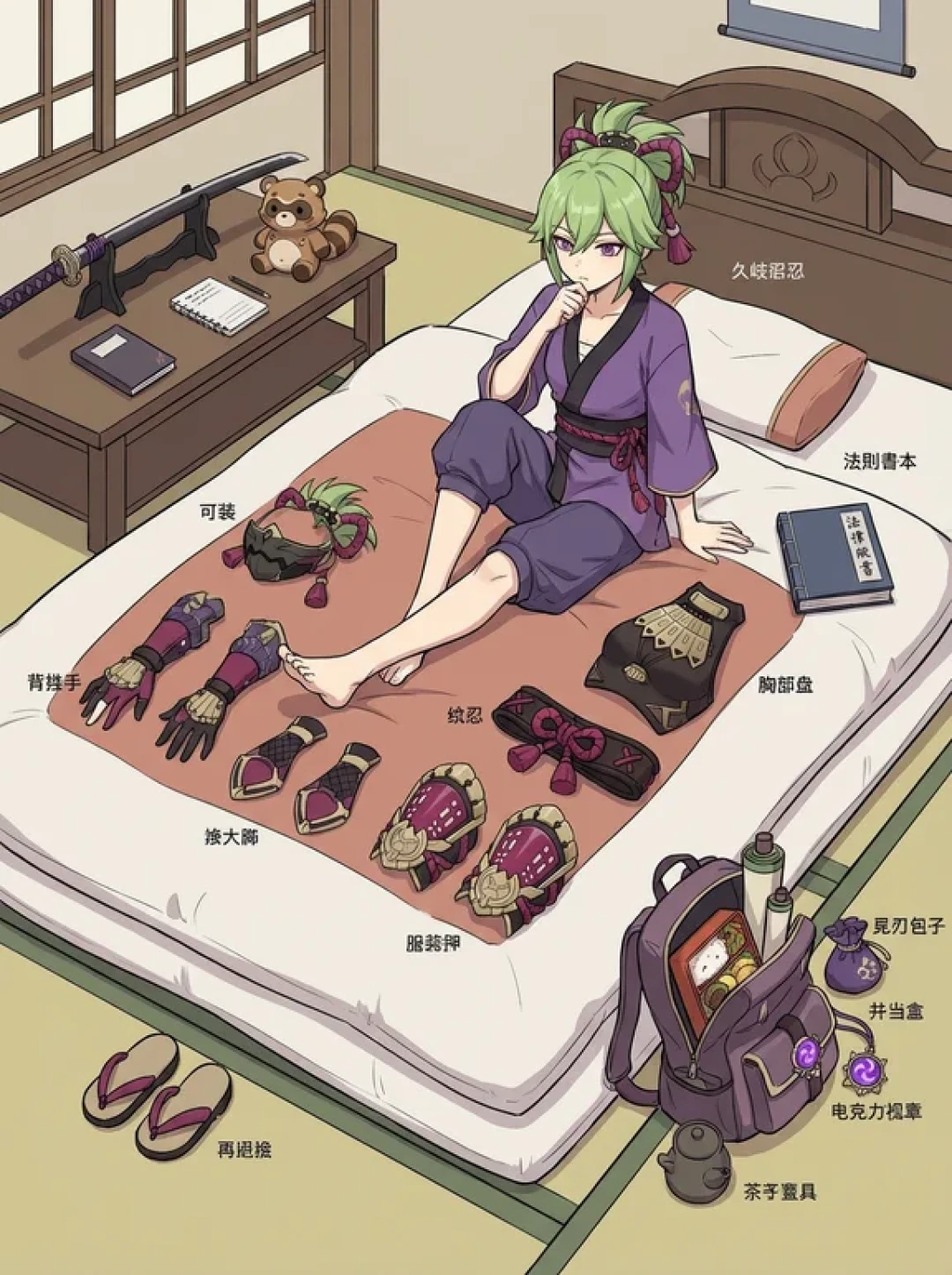 原神稻妻各角色卧室穿搭像素级拆解