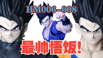 SHF悟饭补强方案！HM悟饭头雕配件包开箱 —— HM006神秘悟饭/007飘发悟饭/008黑悟饭，哪个你最爱？【龙珠SHF第三方配件包】