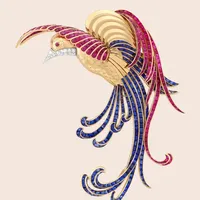 Van Cleef & Arpels 梵克雅宝天堂鸟胸针.