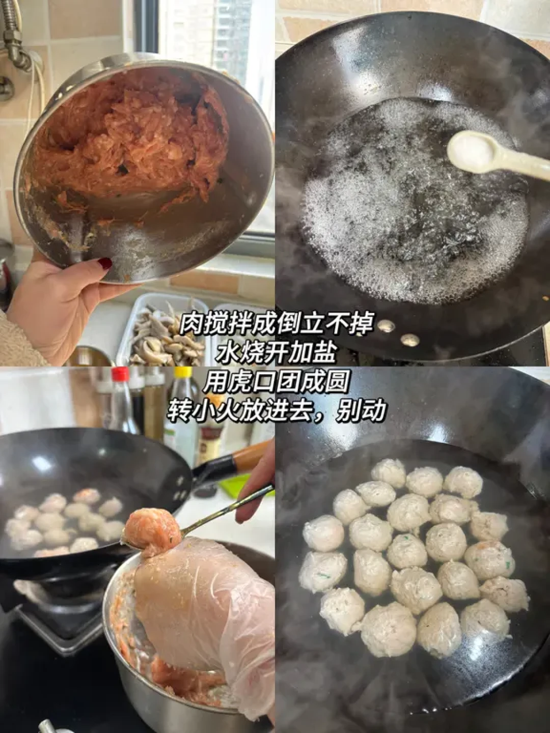 肉圆三鲜锅,肉丸Q弹爽口,汤底浓郁鲜香