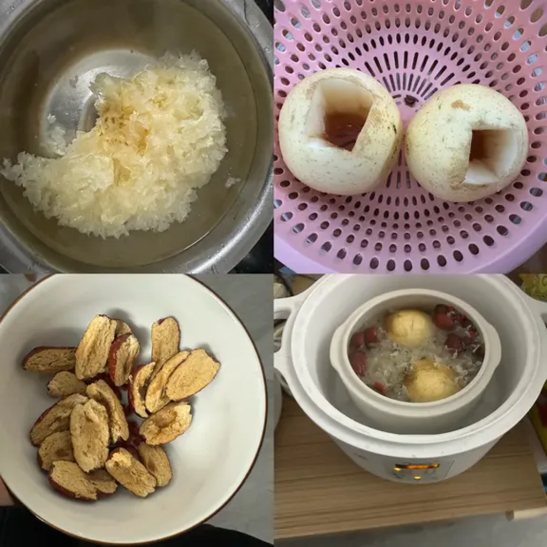 🍐秋冬润燥丨银耳炖雪梨，炖盅版2小时出胶