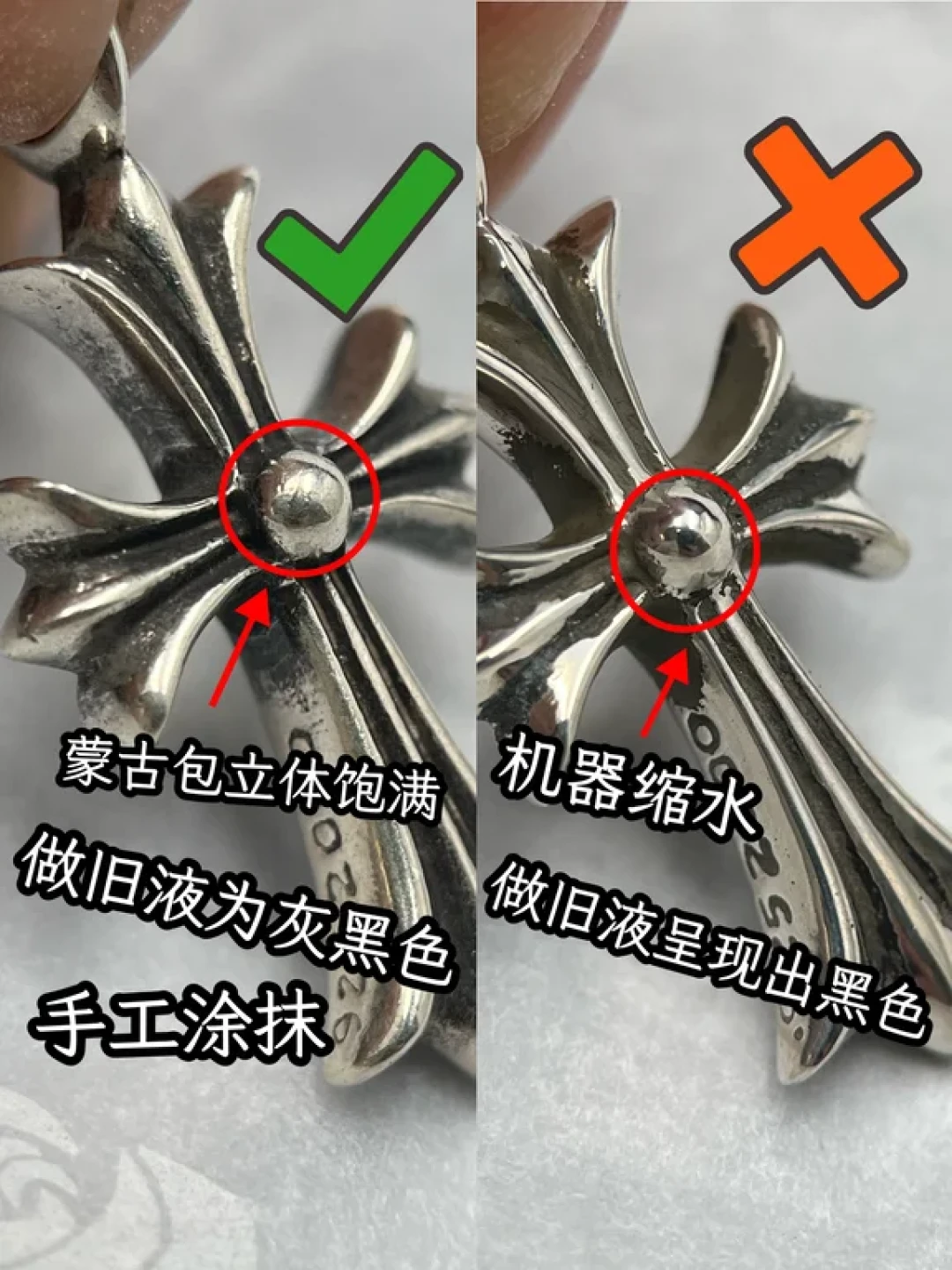 5️⃣张图教你如何快速分辨克罗心银tiny‼️
