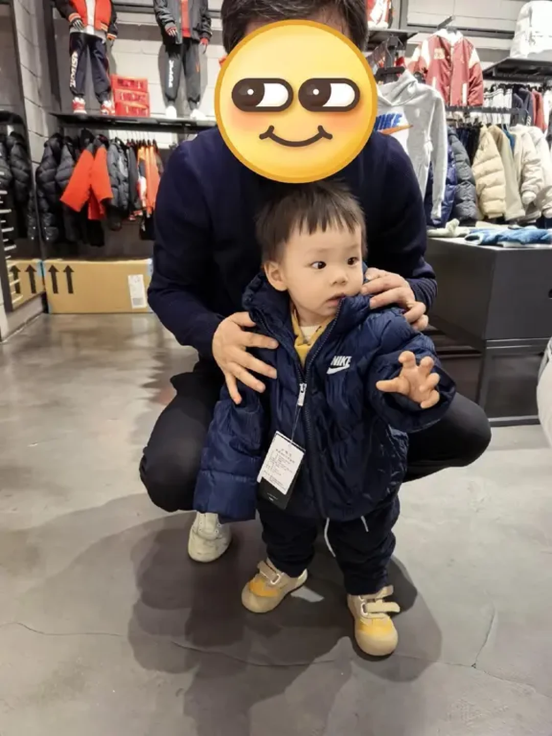 买了件北面儿童羽绒服