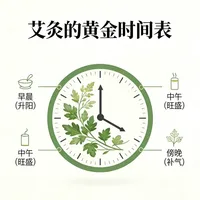 🌿艾灸黄金时间表｜顺时养生，效果翻倍✨