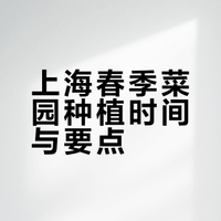 上海地区春季蔬菜瓜果种植时间表