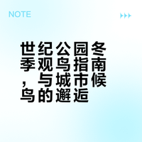 快收藏！上海世纪公园最新冬季观鸟图鉴！