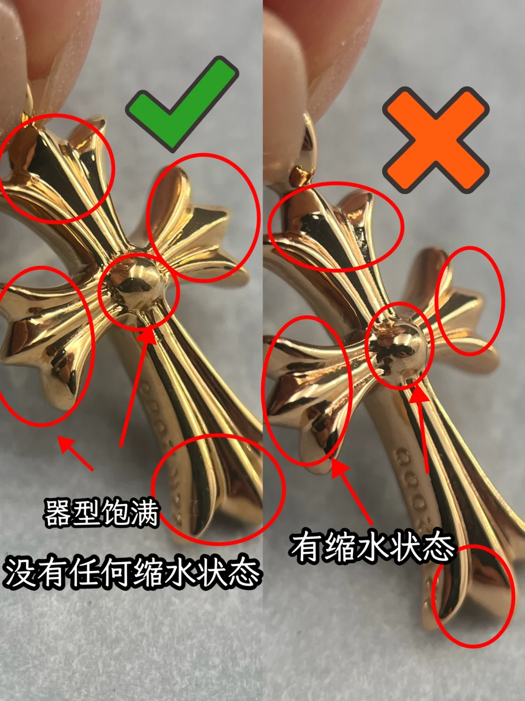 五张图教你如何分辨克罗心真金tiny‼️