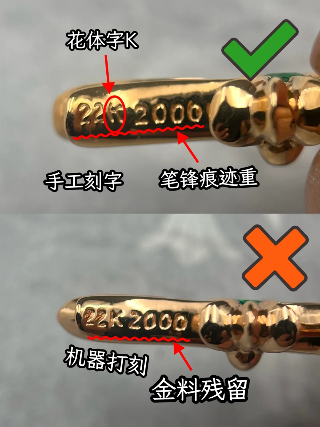 五张图教你如何分辨克罗心真金tiny‼️