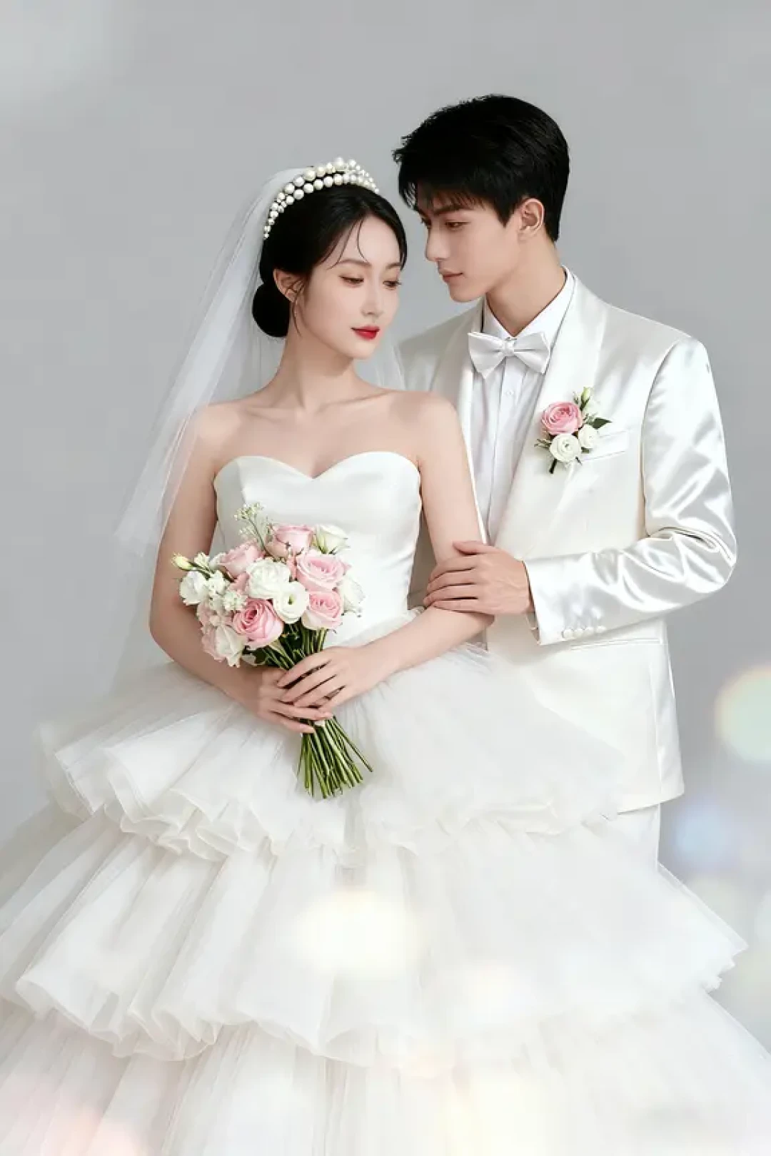AI直出教程❗极简高级韩系婚纱写真💐