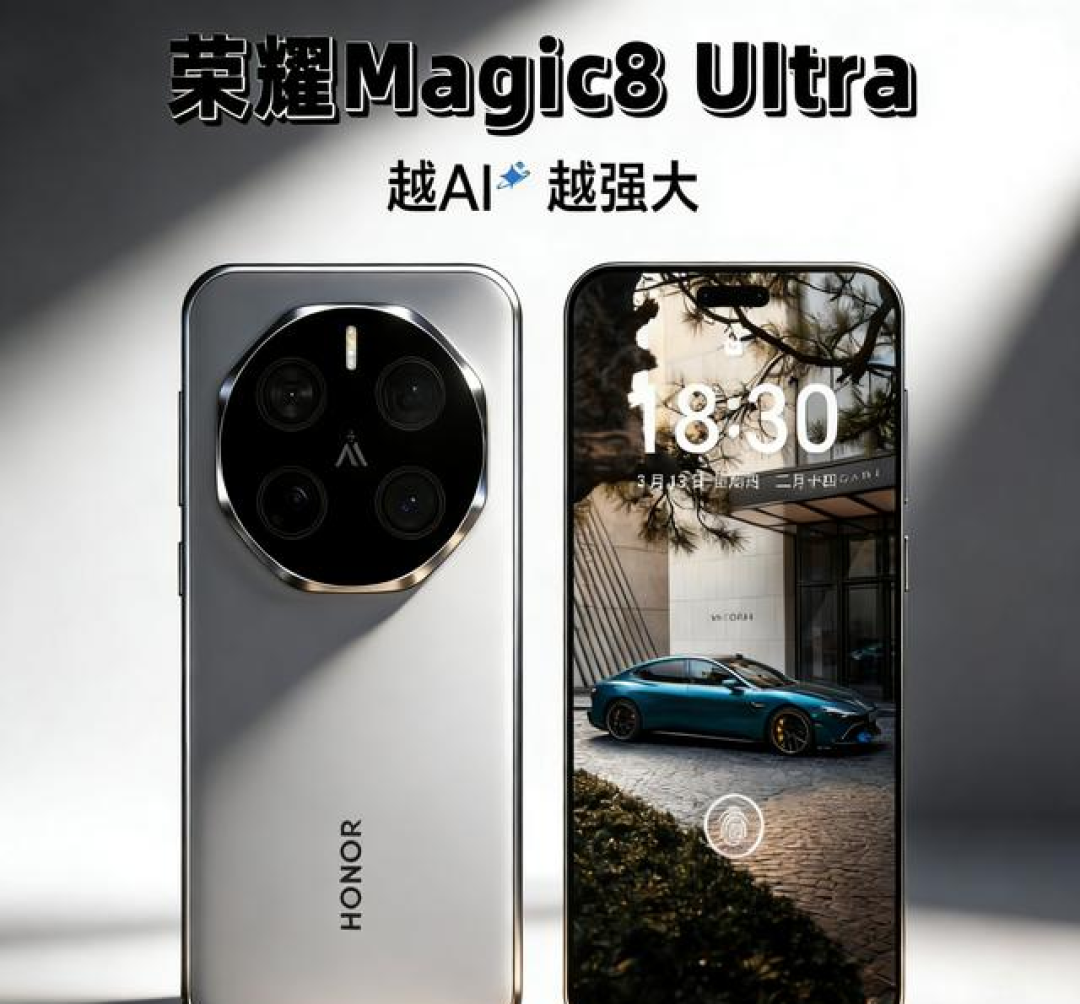 荣耀Magic8 Ultra外观配置曝光，2K等深四曲屏搭配八边形镜头