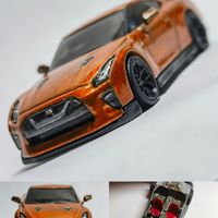 风火轮橘色战神日产GT-R R35
