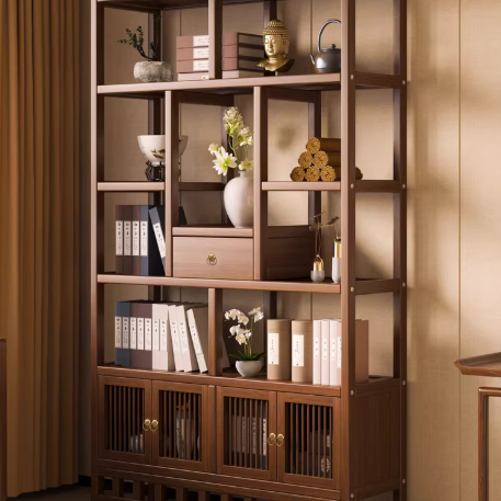 新中式博古架茶室收纳神器｜复古氛围感拉满✨
