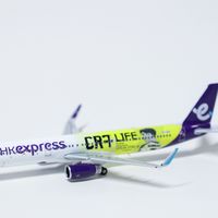 一家港式效率的廉价航司！蜂蜜柠檬水配色的漂亮飞机？Phoneix香港快运空客a321 C罗博物馆彩绘机模型开箱