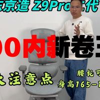 【京东京造Z9Pro二代】详细实测，性价比拉满，坐垫高弹性，腰托支撑强弱可调
