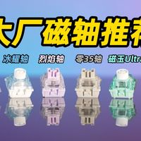 大厂磁轴轴体推荐，稳定手感or创新设计？追克零35/佳达隆三角轴/冠泰冰曜轴/凯华紫焰轴