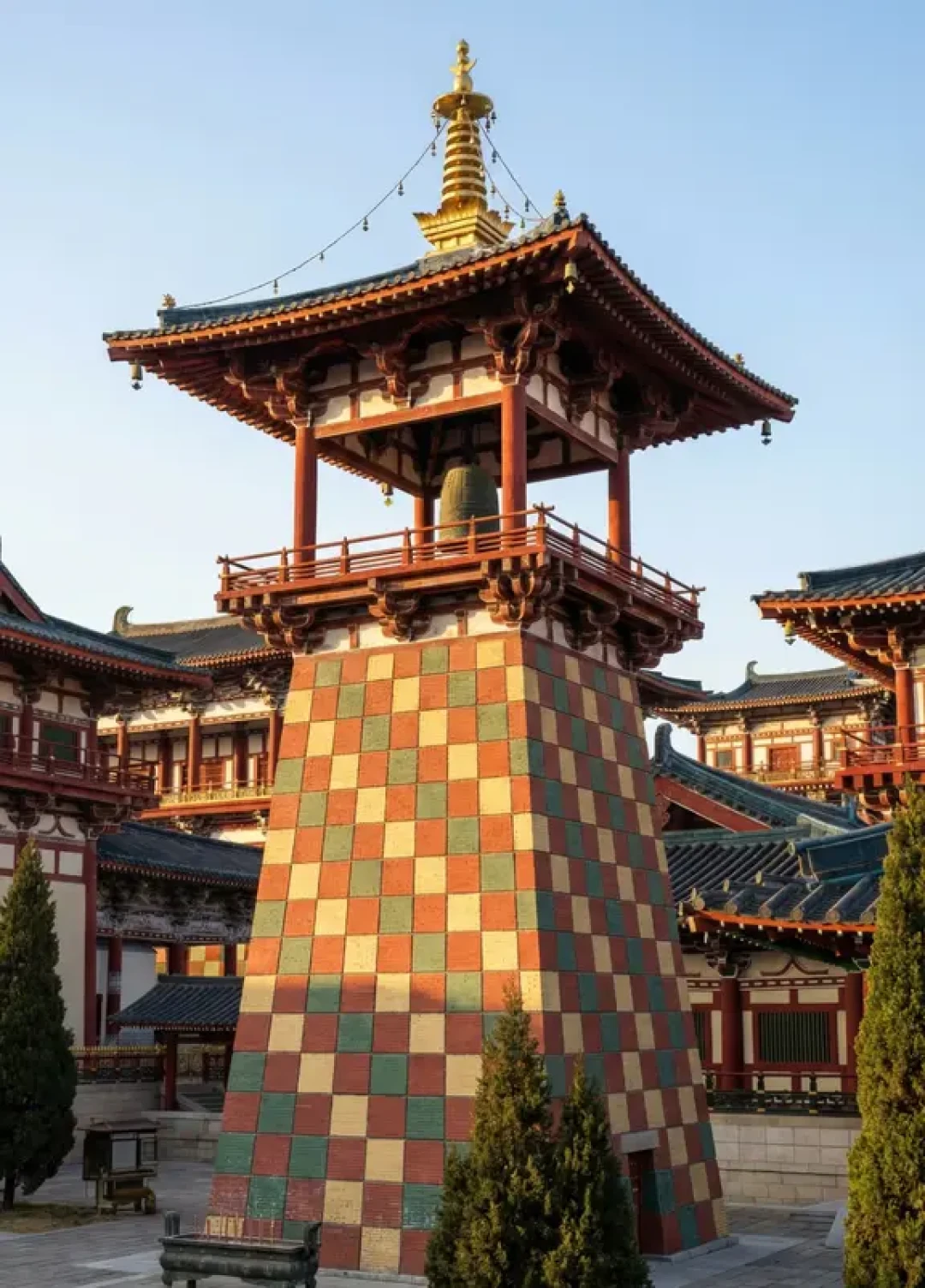 盛唐建筑:敦煌莫高窟第217窟钟楼