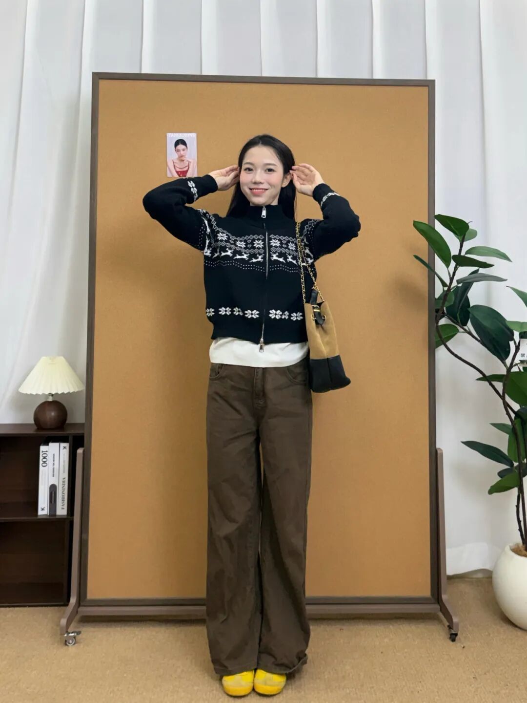 2026年早春必看!韩系松弛感穿搭公式,费尔岛开衫+阔腿裤赢麻了