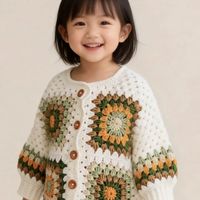 谁能拒绝会笑的向日葵开衫（附教程2）