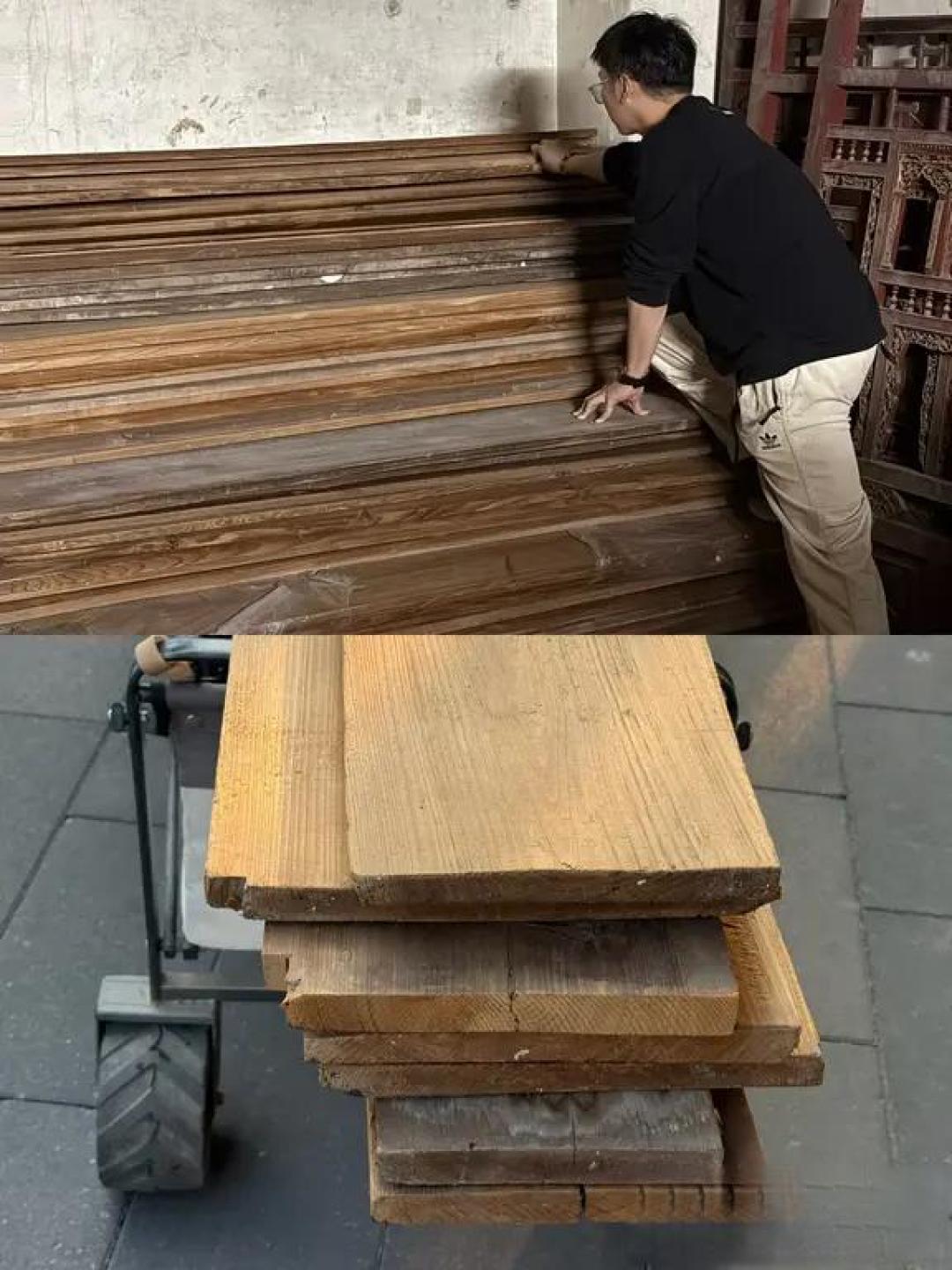 厦门岛内淘杉木老床板