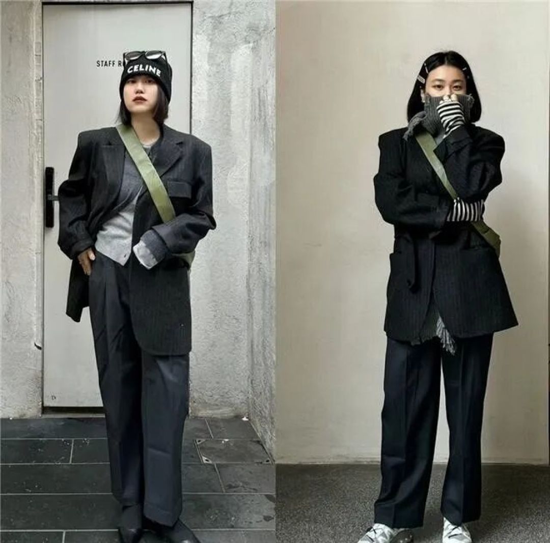 上海女生是真会穿！满大街的“西裤+运动鞋”，却个个时髦又高级