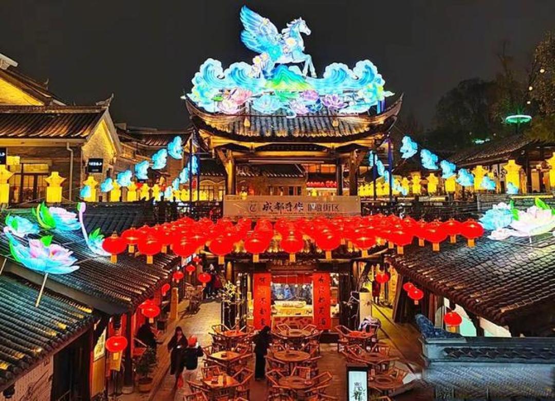 成都免费灯会亮了!美食馋哭,快冲