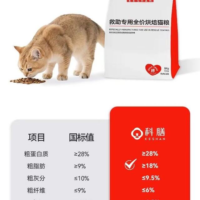 寒冬救星✨科膳救助专用烘焙粮！成幼猫通吃，6kg囤货太省心