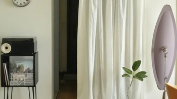DIY遮丑门帘｜罗马杆➕布帘，氛围感拉满✨
