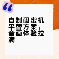 自制闺蜜机平替方案，音画体验拉满