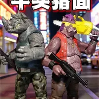 跟随子沐测评官，解锁麦克法兰忍者神龟系列 —— 牛头猪面手办的硬核细节！#麦克法兰手办 #忍者神龟 #比博 #洛克史迪
