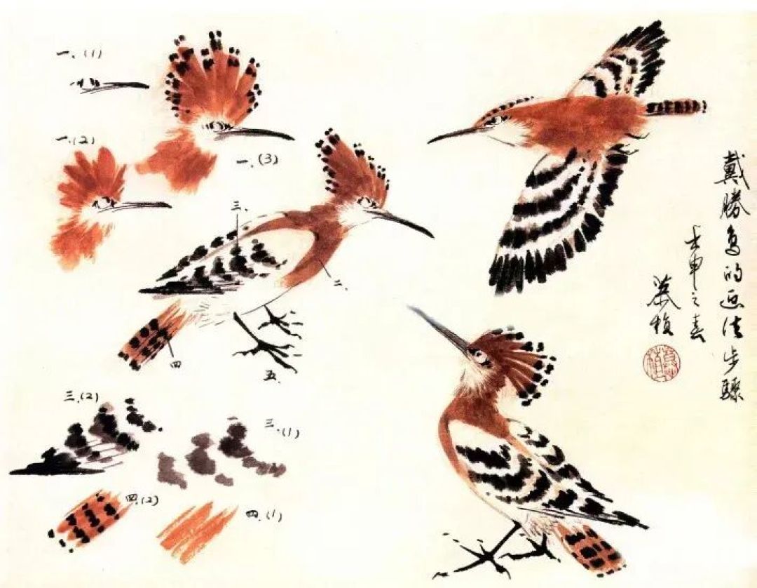 花鸟画技法——鸣禽画法
