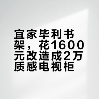 宜家毕利书架：加200改成2W➕的电视柜
