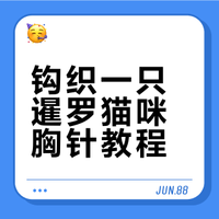 猫咪织片胸针（附图解）